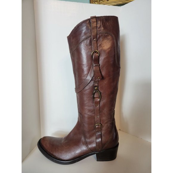 Progetto Leather Hand Stitched Knee High Boots - Picture 7 of 9